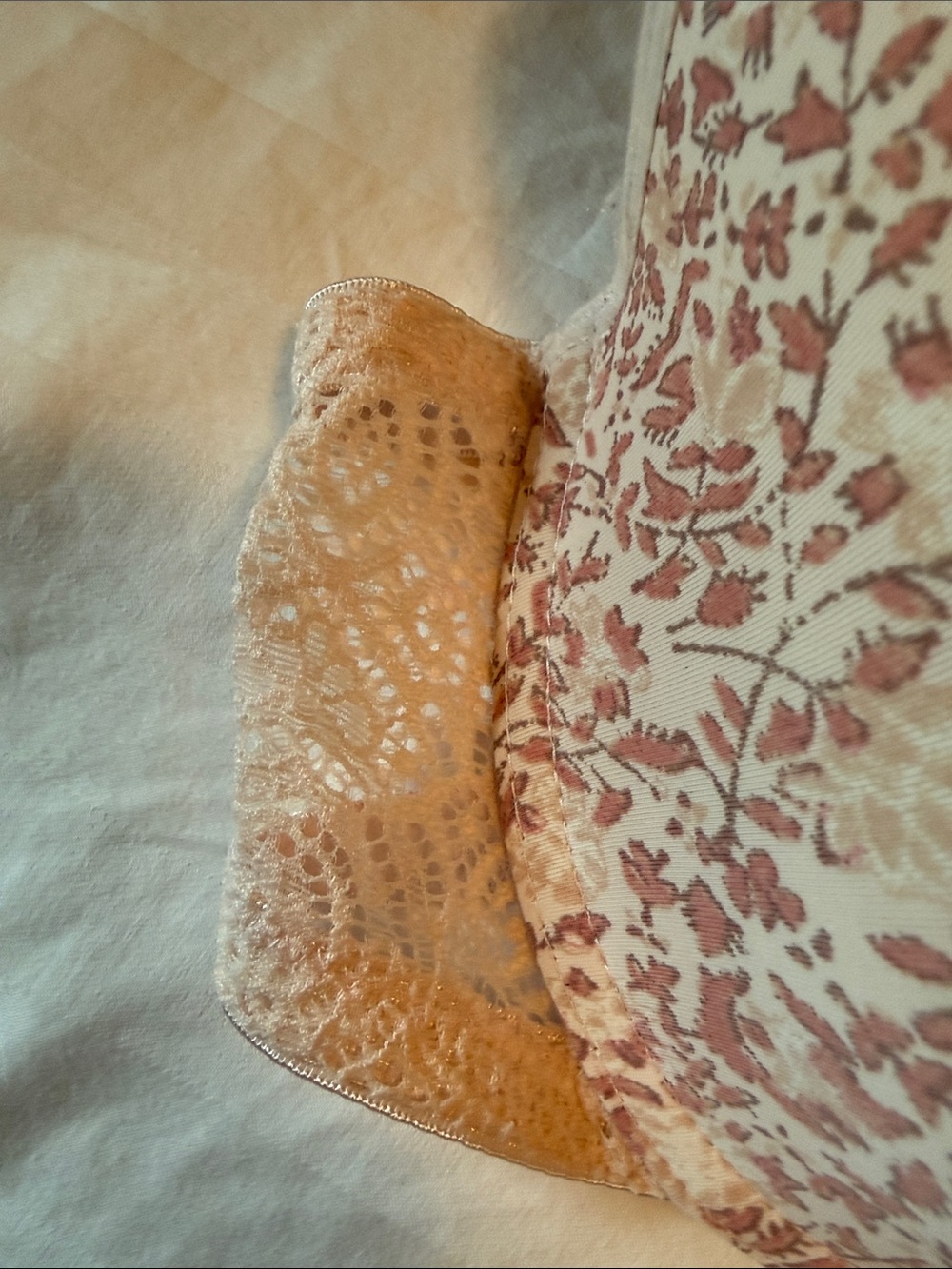 Lucky Brand Floral Lace T-Shirt Bra - Pink/Beige - Picture 9 of 9